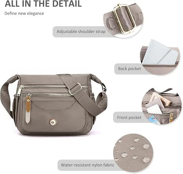 Ultra-light Shoulder/Crossbody Bag with Adjustable Wide Strap