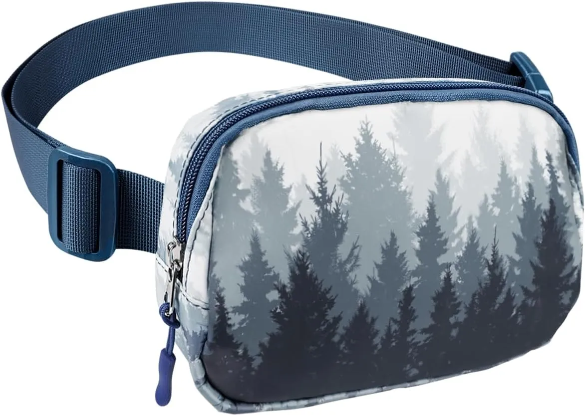 Ultra Lightweight Belt Bag Cute Crossbody Bags for Women Fashion Pattern Waist Packs Waterproof Running Workout Hiking Travel Fanny Pack,Forest
