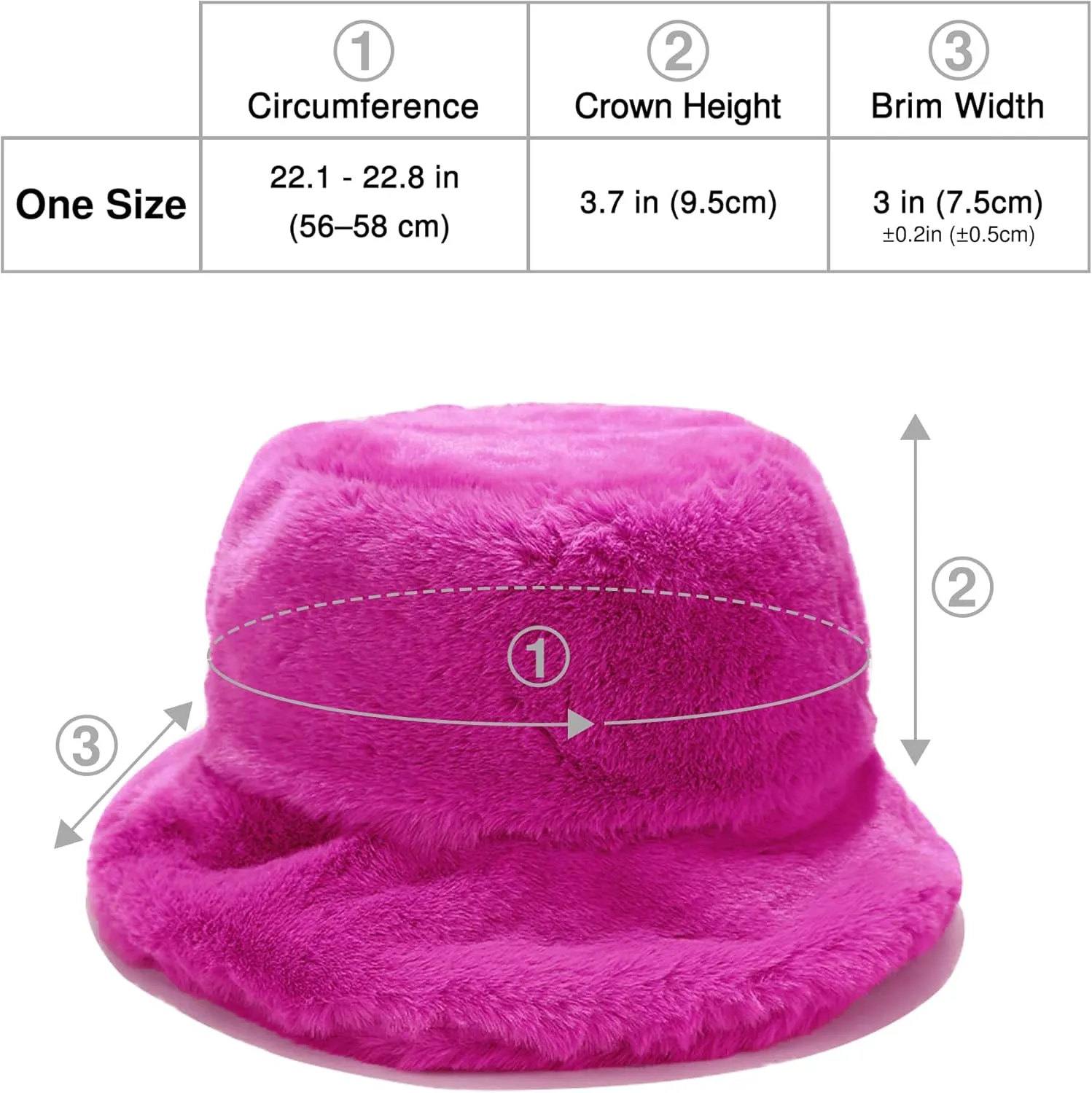Umeepar Winter Faux Fur Fuzzy Bucket Hat Fluffy Warm Hat for Women Men
