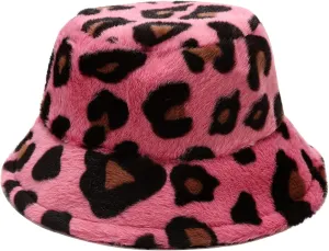 Umeepar Winter Faux Fur Fuzzy Bucket Hat Fluffy Warm Hat for Women Men