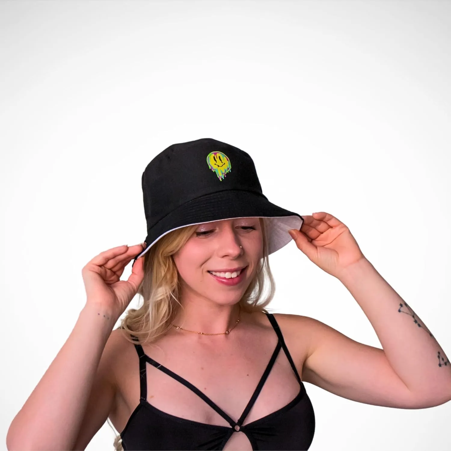 Unisex Bucket Hat Beach Sun Hat Aesthetic Fishing Hat for Men Women Teens, Reversible Double-Side-Wear