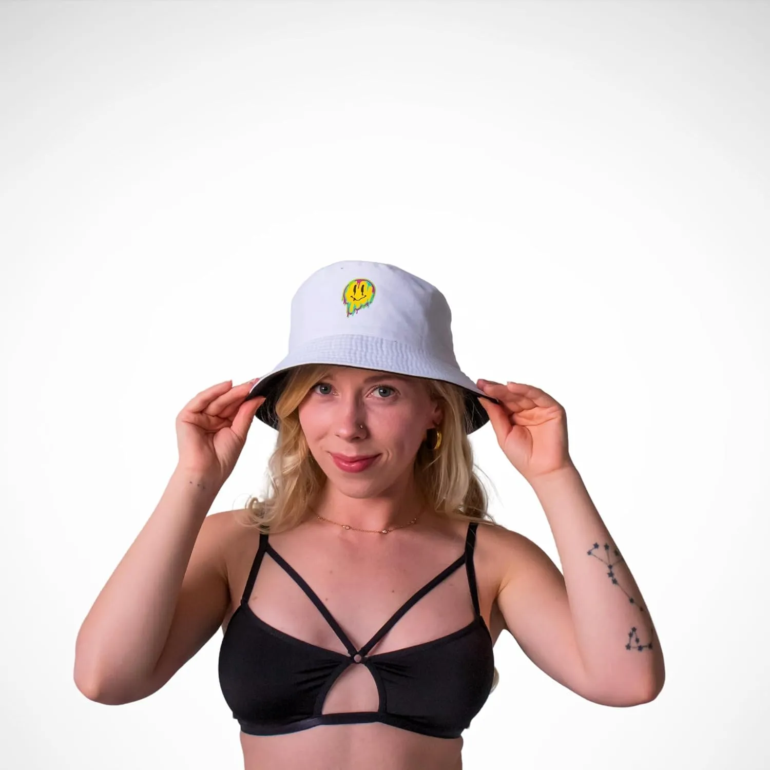 Unisex Bucket Hat Beach Sun Hat Aesthetic Fishing Hat for Men Women Teens, Reversible Double-Side-Wear
