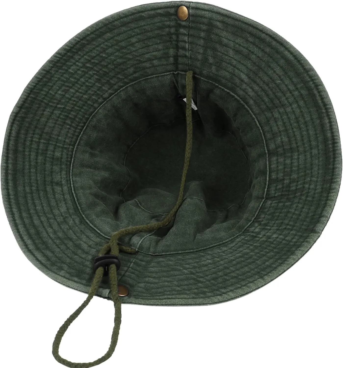 Unisex Cotton Boonie Hat Summer Outdoor Packable Fishing Bucket Hat Beach Sun Hat with String for Women Men