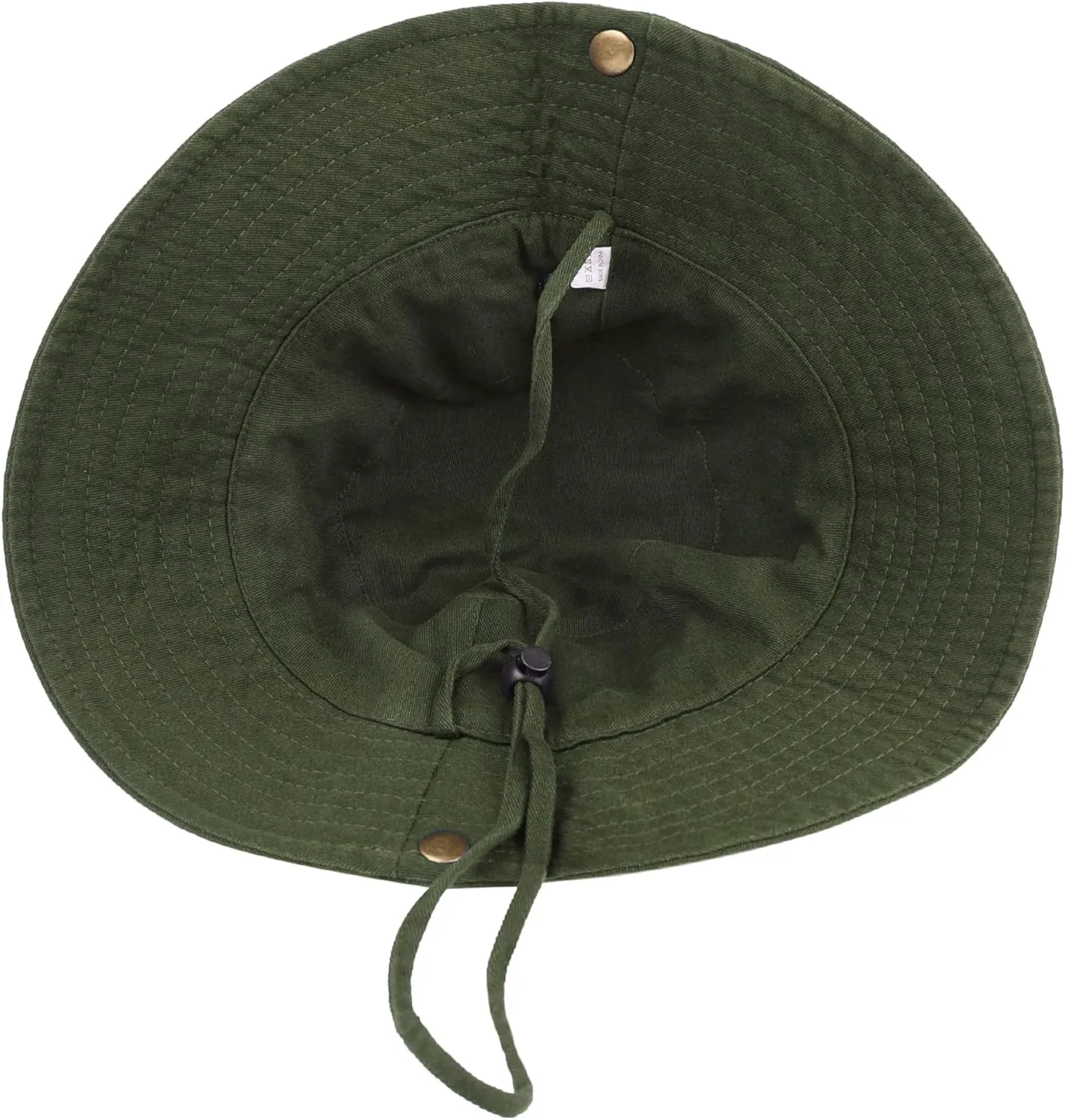 Unisex Cotton Boonie Hat Summer Outdoor Packable Fishing Bucket Hat Beach Sun Hat with String for Women Men