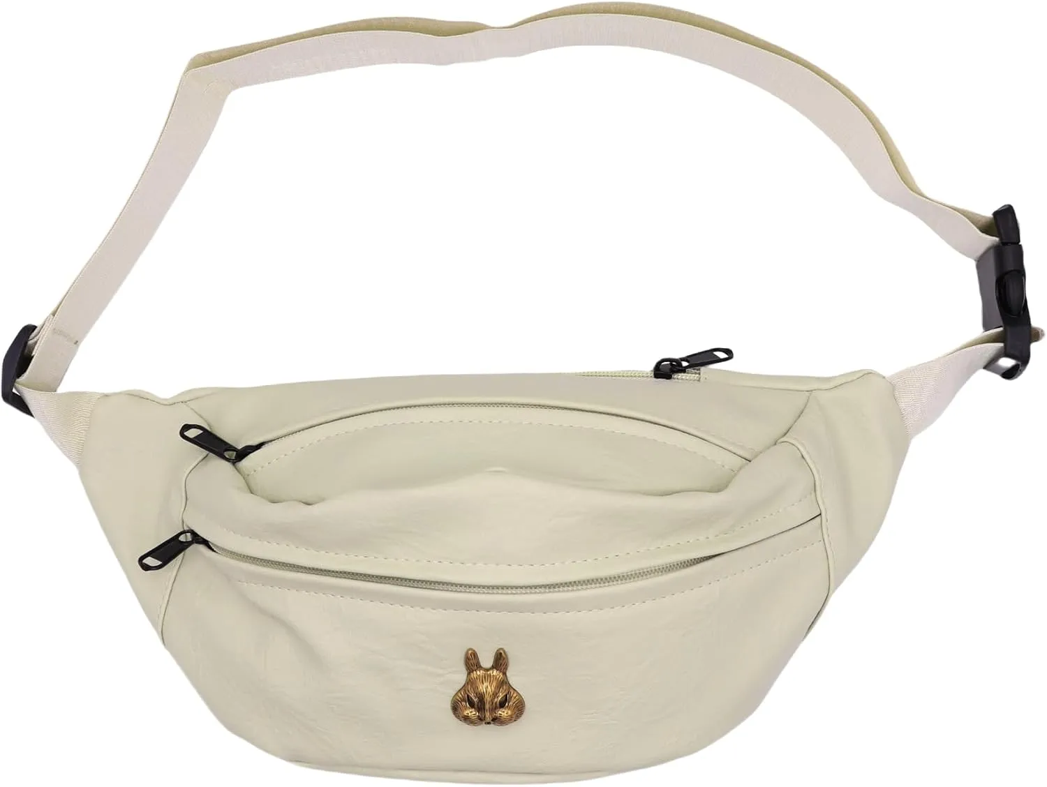 Unisex Leather Belt Bag Fanny Pack for Women Men Black Sling Chest Bag Fashion Crossbody Shoulder Bag