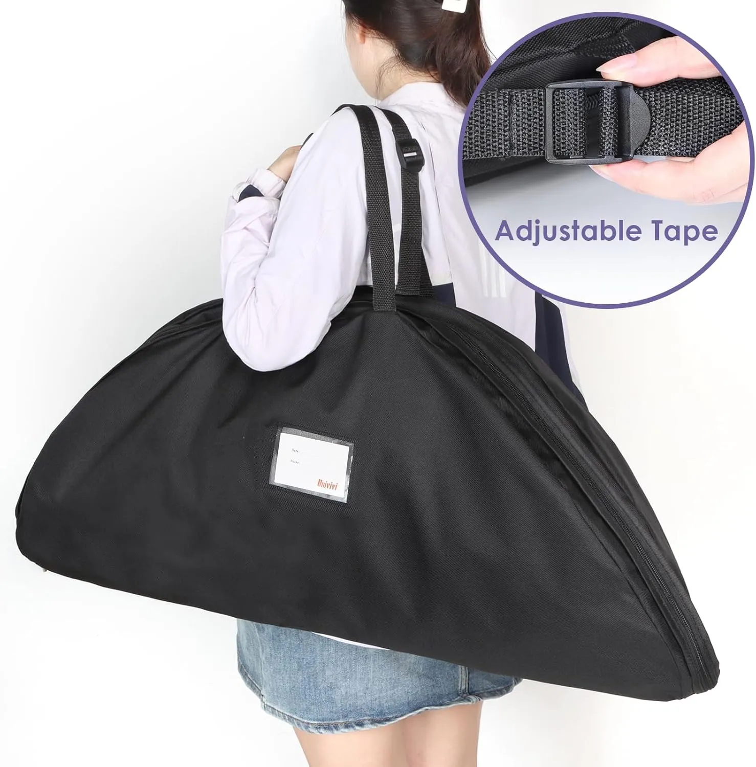 Univivi Tutu Dance Costume Garment Bag, 40 Inch Foldable Garment Bags for Hanging Clothes, Dress Up Storage Bag with Full Zipper for Children Girls