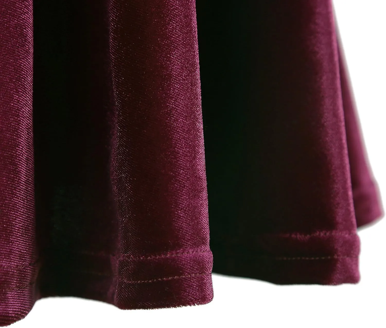 Urban CoCo Women's Vintage Velvet Stretchy Mini Flared Skater Skirt