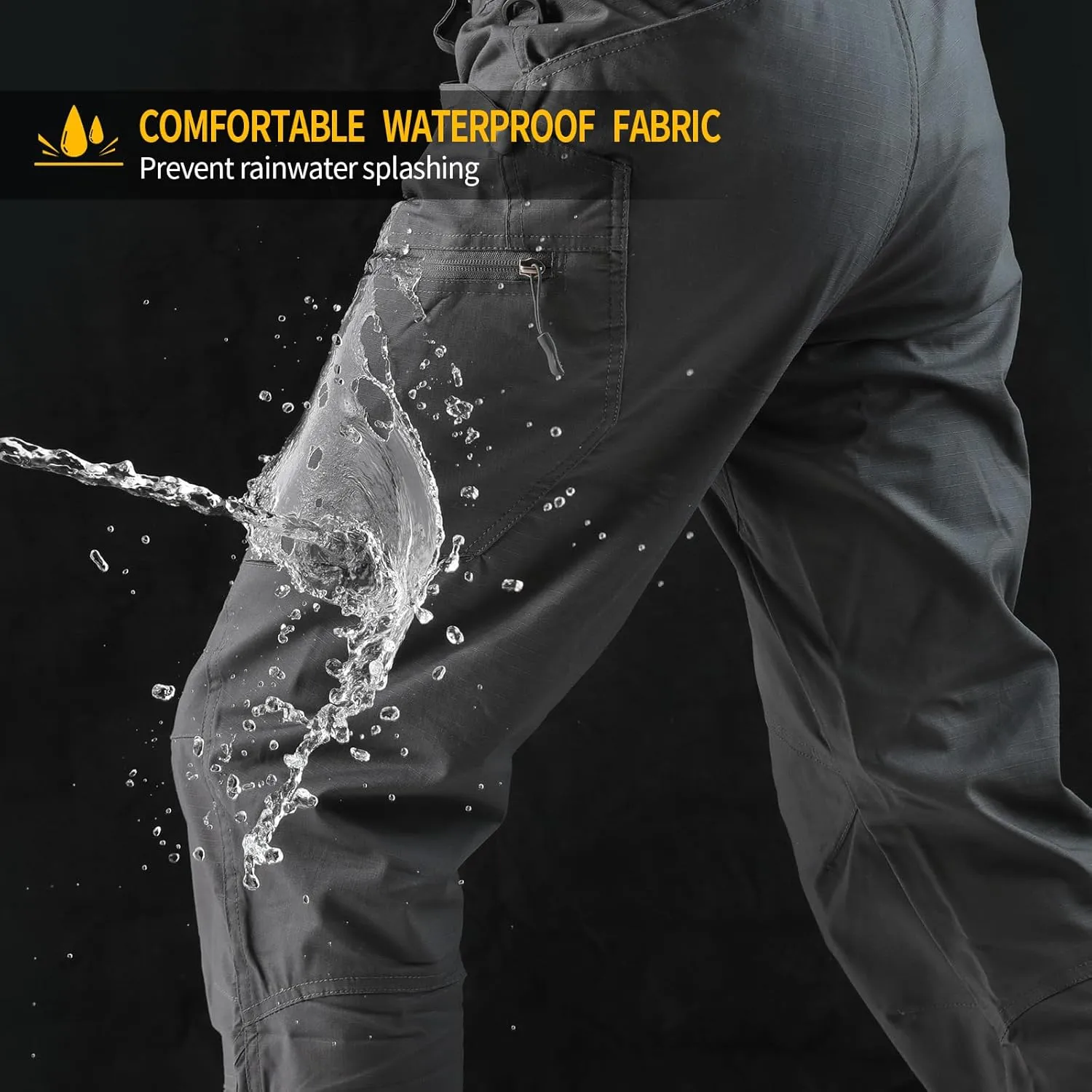 Urban Pro Men's Tactical Cargo Pant Waterproof Ripstop Durable Multi-Pocket Lightweight Work Hiking Outdoor