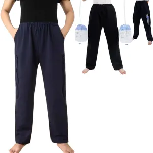 Urine Bag Holder Pants with Zippered Pockets,Incontinence Catheter Pants,Urine Bag Holder Trousers for Nephropathy Nephrostomy,Cystostomy,Eelderly