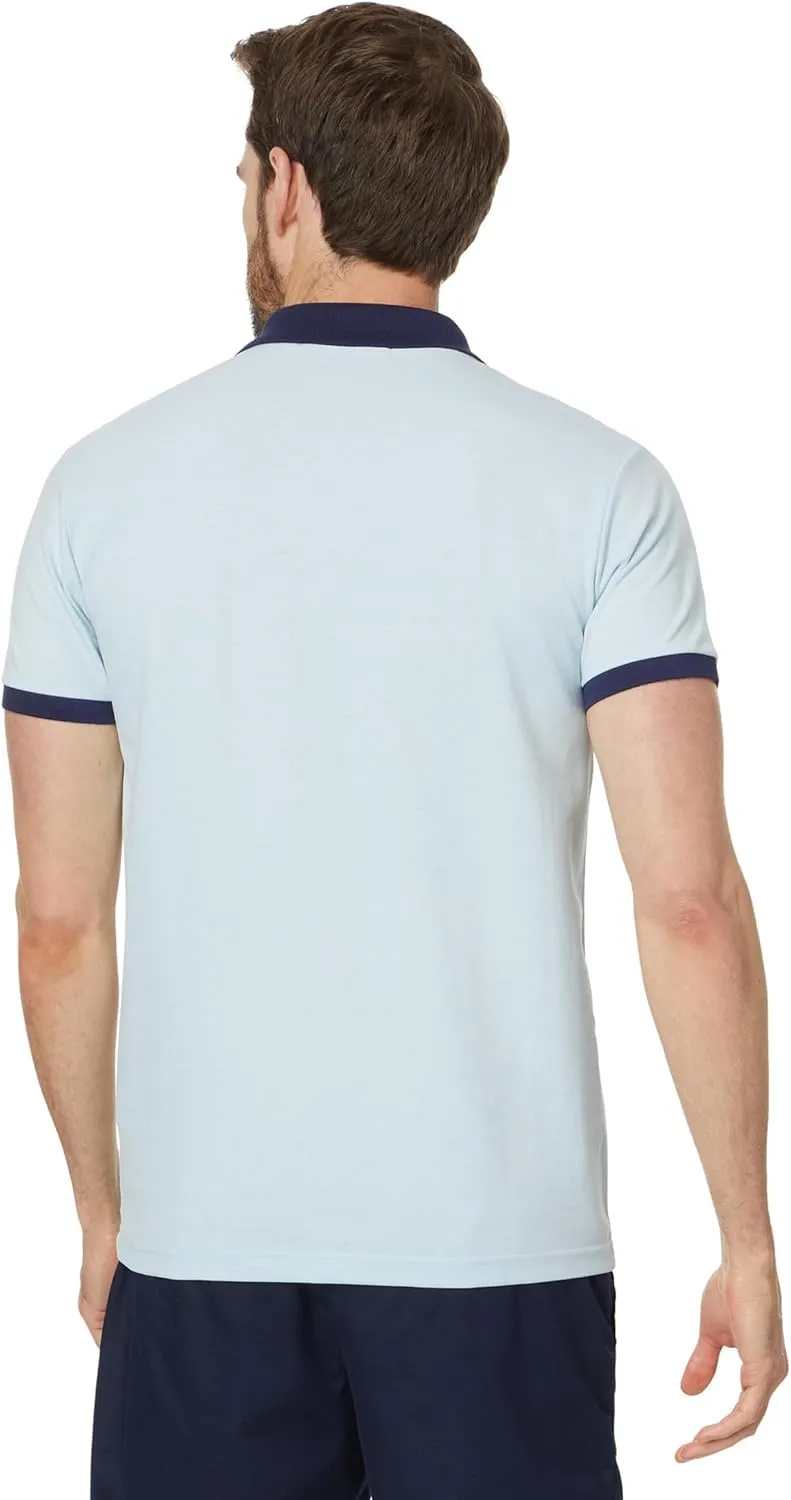 U.S. Polo Assn. Men's Short Sleeve Slim Fit Printed Chest Stripe Pique Polo Shirt