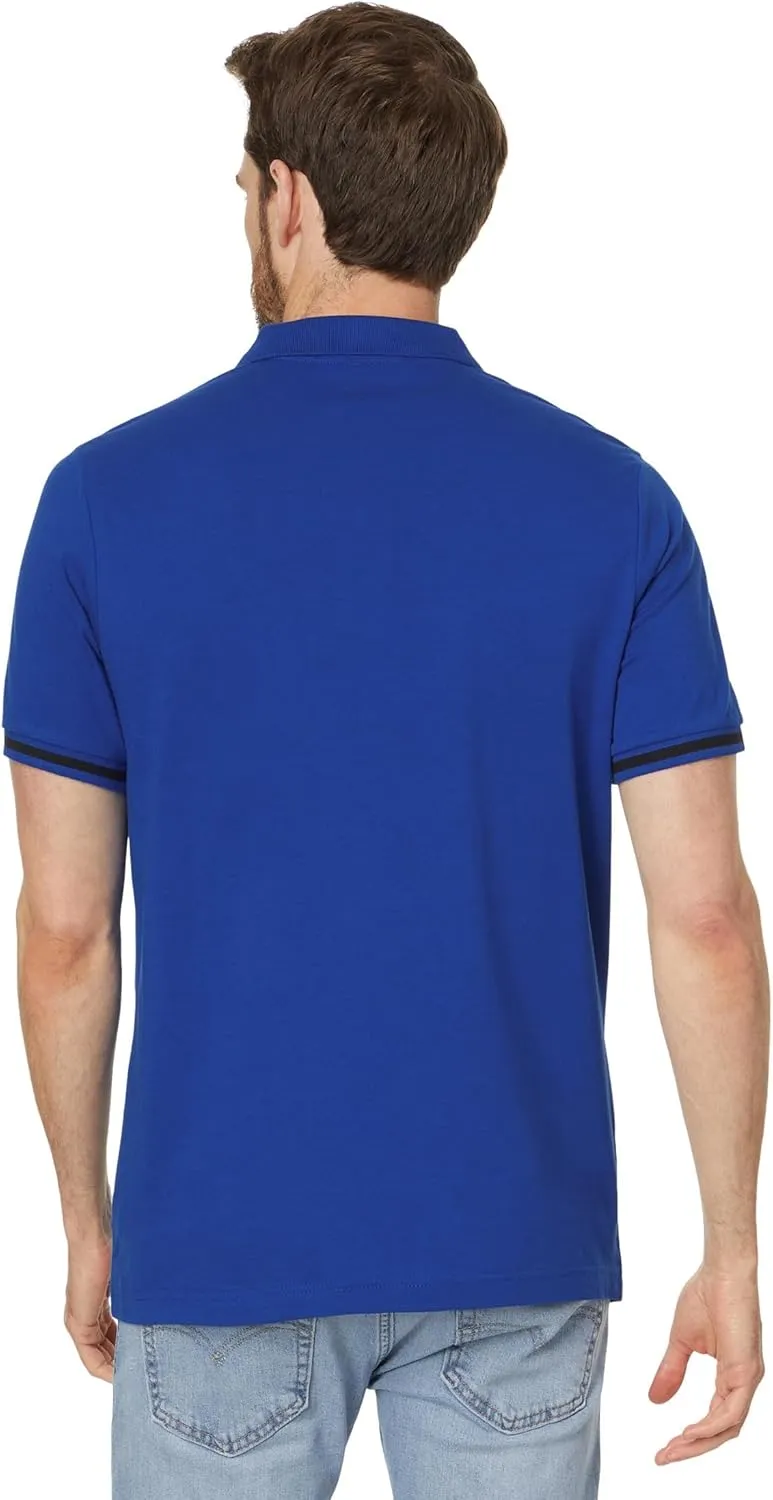 U.S. Polo Assn. Men's Short Sleeve Thin Stripe Colorblock Jersey Knit Polo Shirt