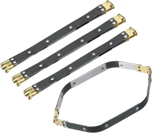 uxcell Metal Internal Flex Frames, 4Pcs 8.66"x0.55" Hexagon Lock Frame Kiss Lock Clasp Bag Frame Hardware Replacements for DIY Purse Handle Bag Making Sewing Craft Carpet