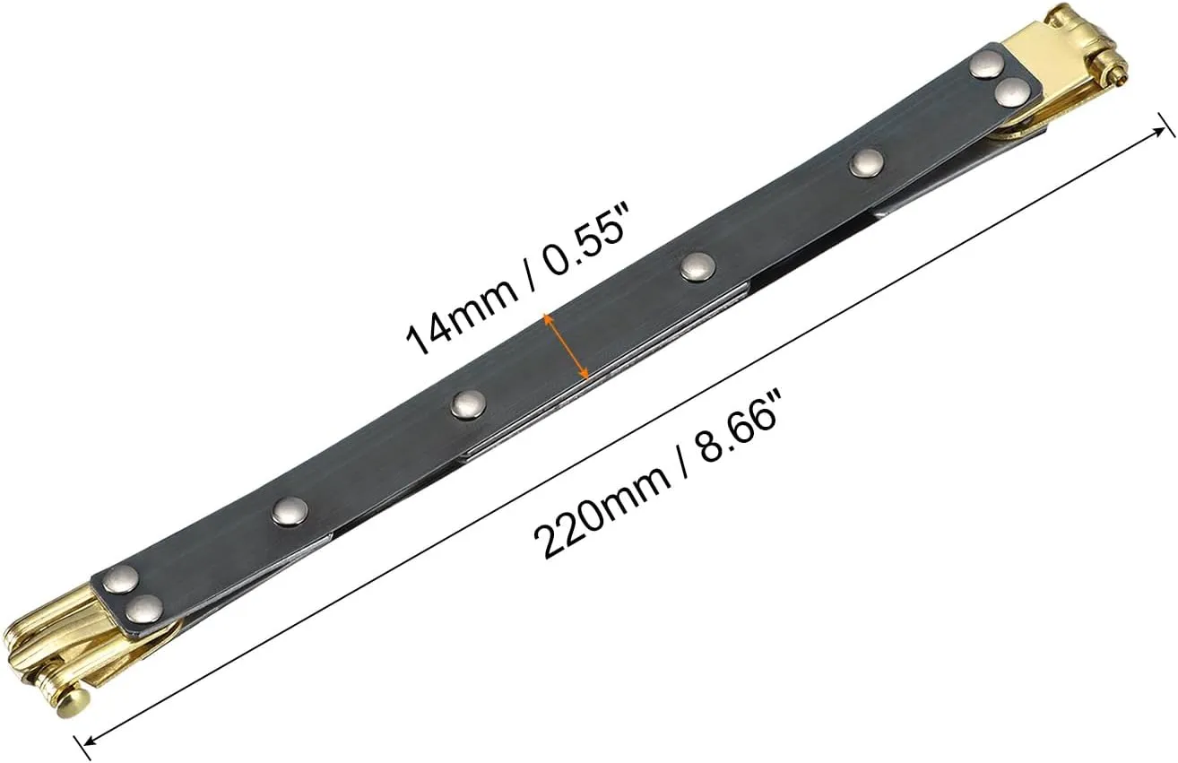 uxcell Metal Internal Flex Frames, 4Pcs 8.66"x0.55" Hexagon Lock Frame Kiss Lock Clasp Bag Frame Hardware Replacements for DIY Purse Handle Bag Making Sewing Craft Carpet