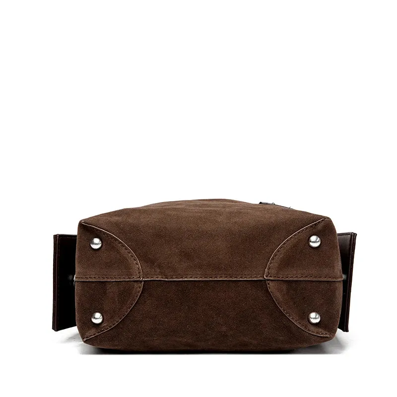 VANDERWAH Vintage Bucket Bag Light Shoulder Crossbody Bags for Women Luxury Personality Design Large Casual Commuting Tote Bag