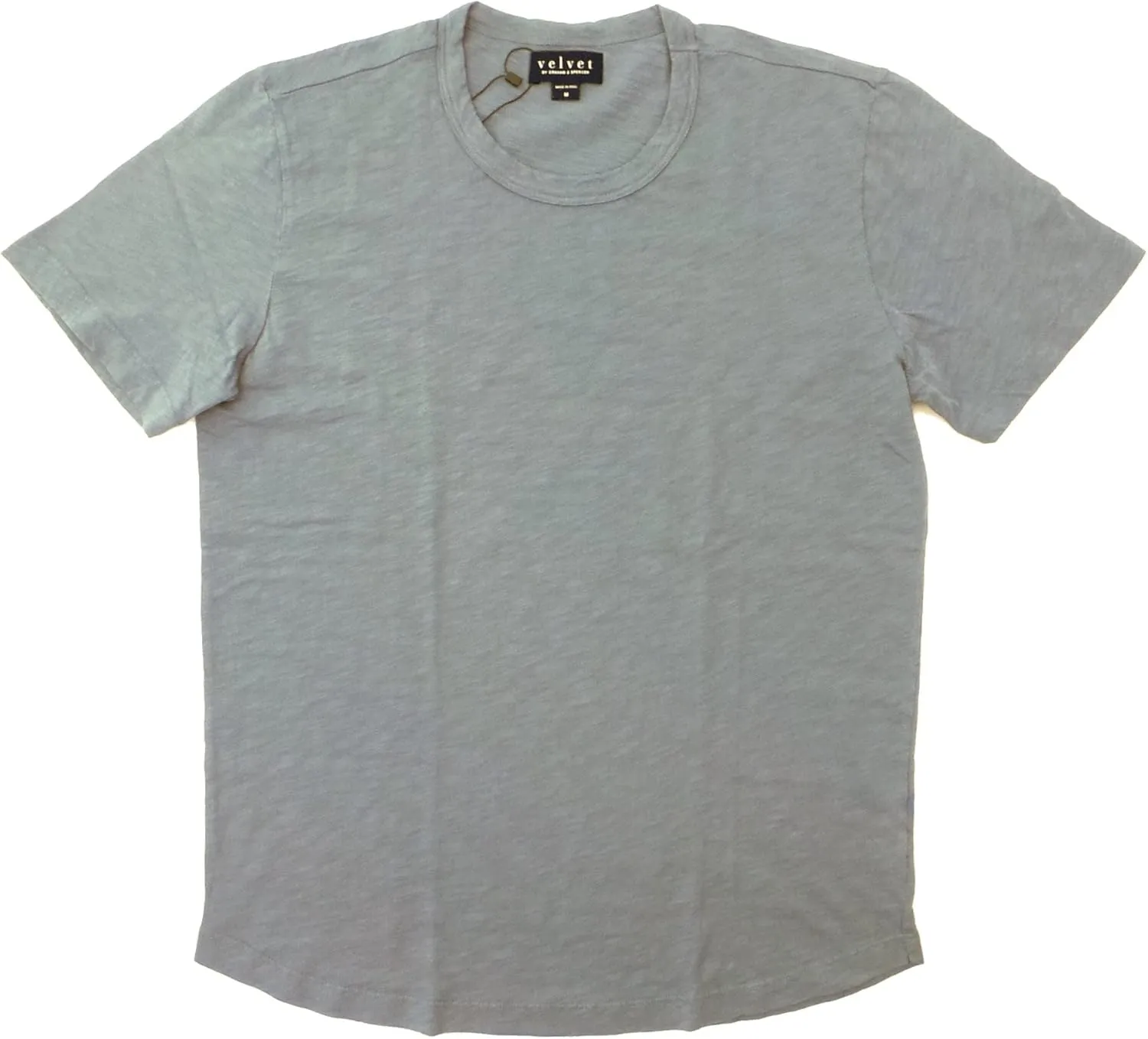 Velvet by Graham & Spencer Men's Amaro Rounded Hem Ss Crew