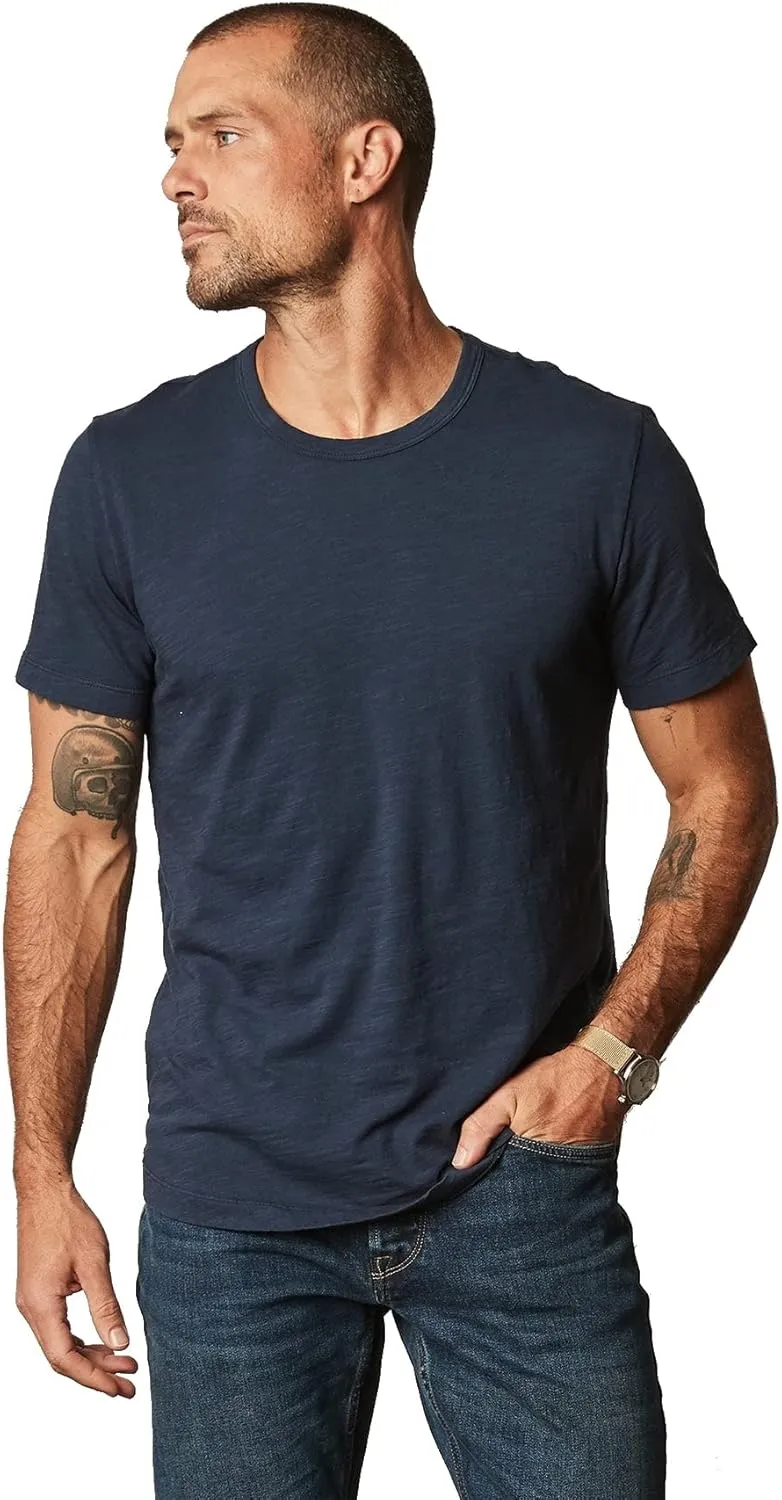 Velvet by Graham & Spencer Men's Amaro Rounded Hem Ss Crew