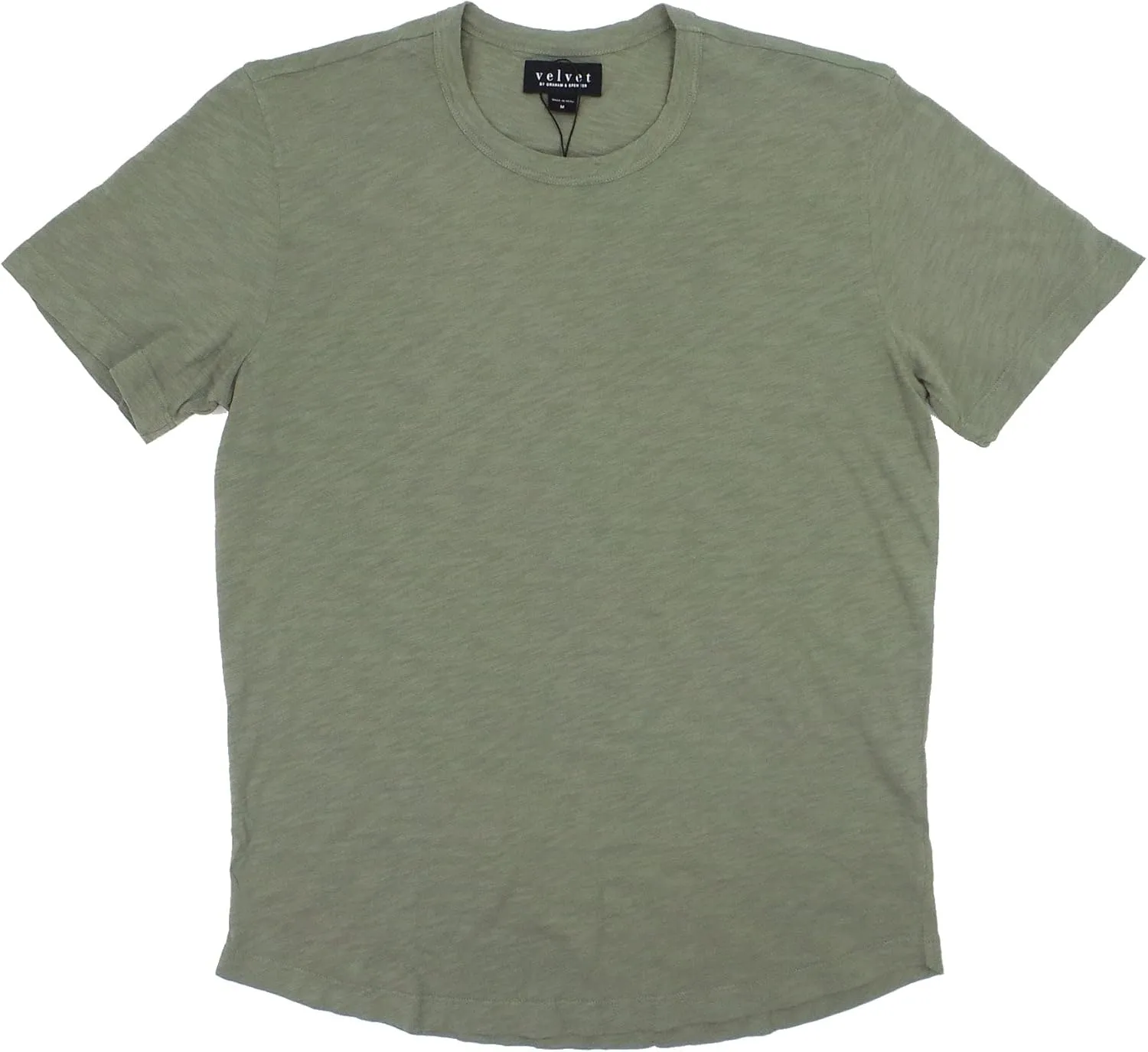 Velvet by Graham & Spencer Men's Amaro Rounded Hem Ss Crew