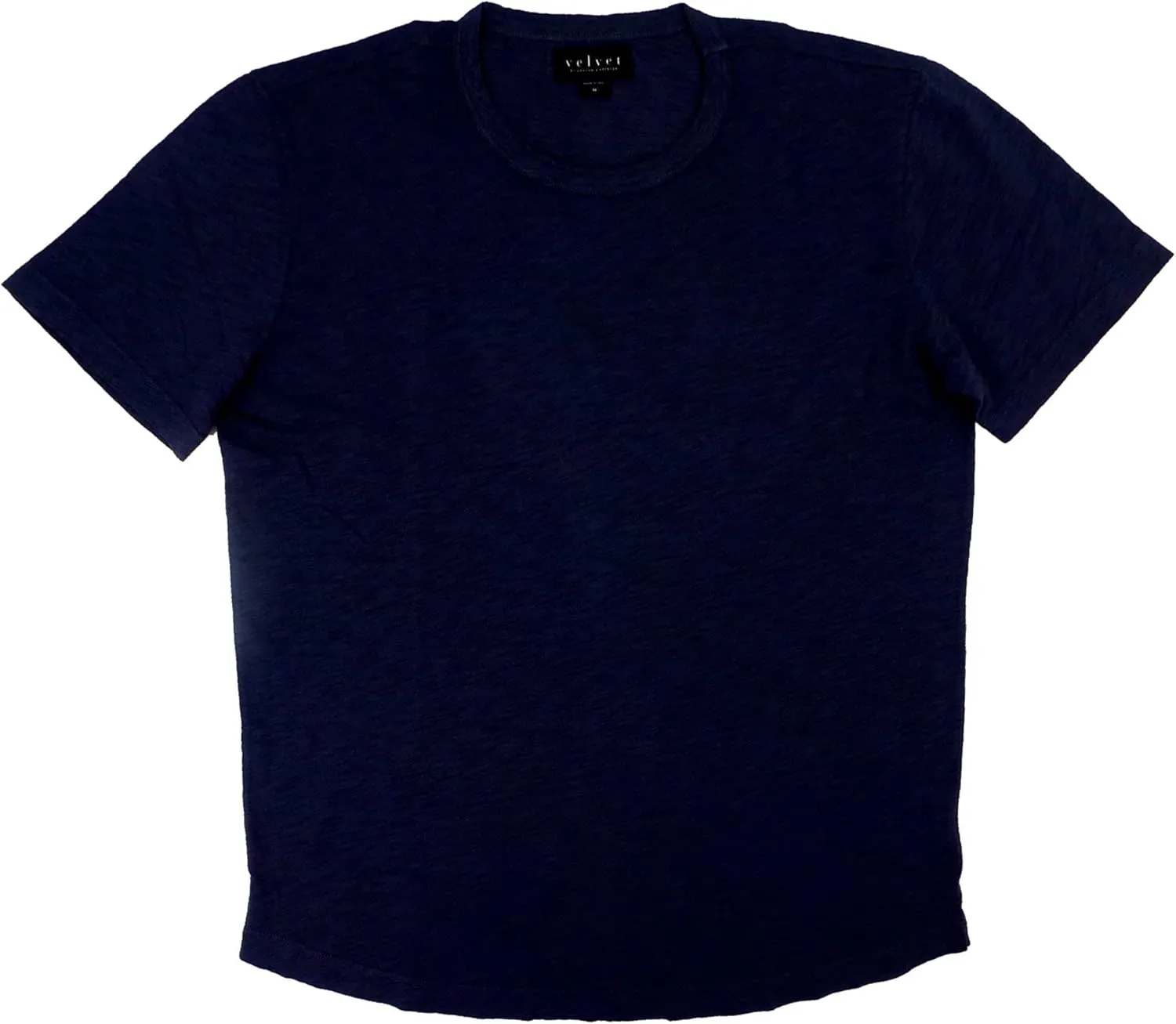 Velvet by Graham & Spencer Men's Amaro Rounded Hem Ss Crew