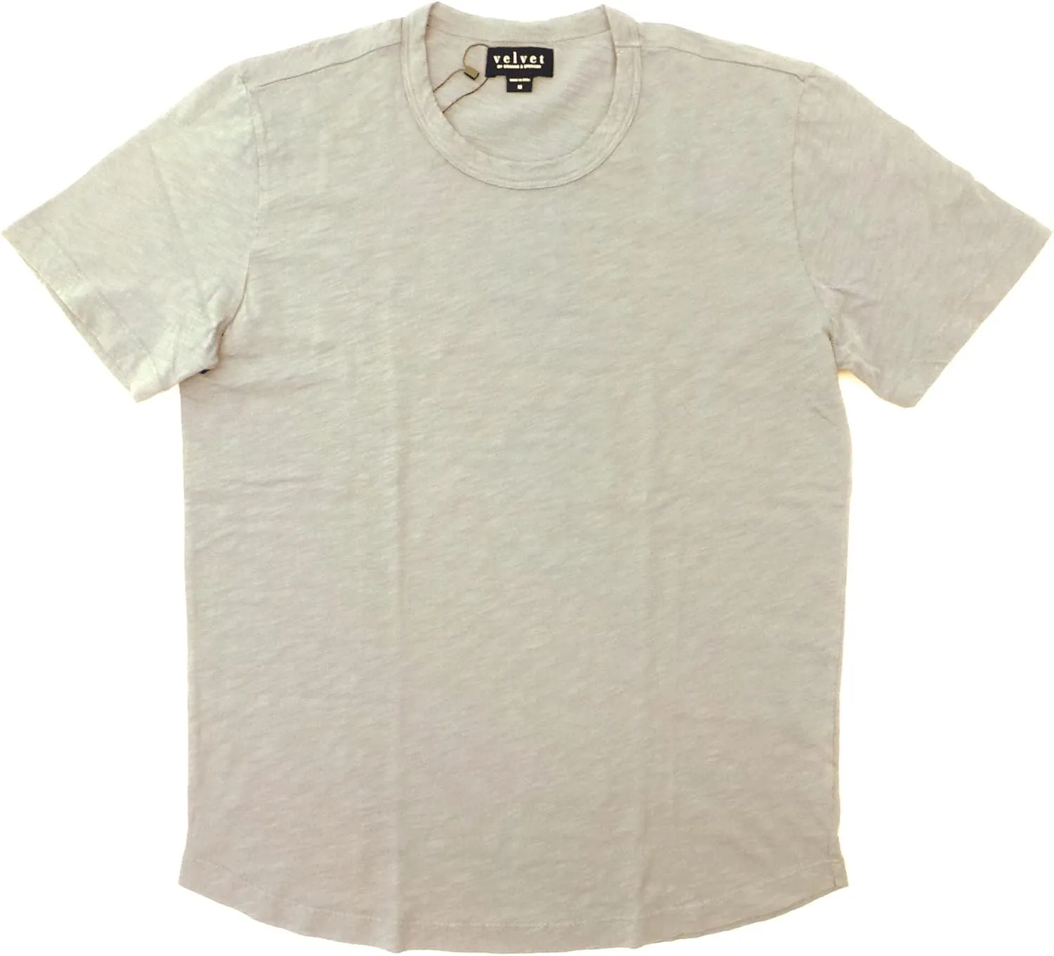 Velvet by Graham & Spencer Men's Amaro Rounded Hem Ss Crew