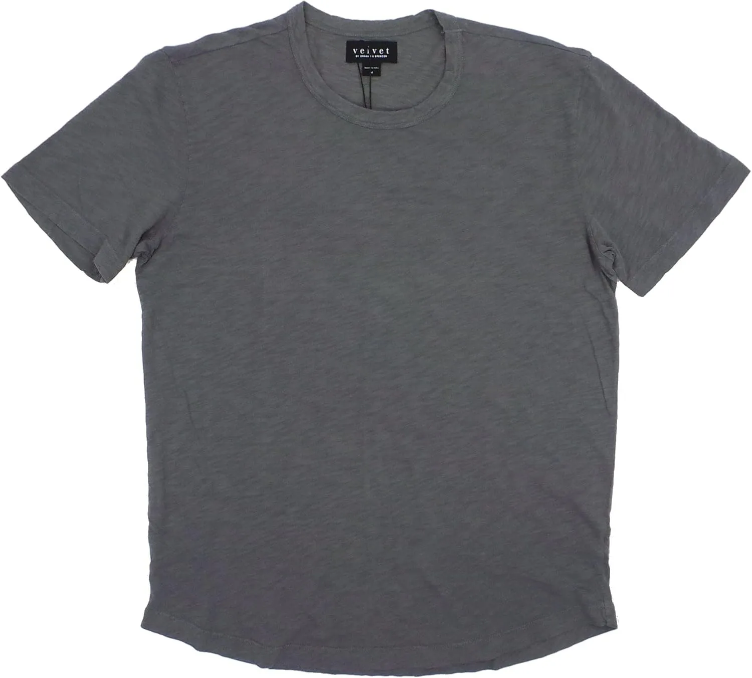 Velvet by Graham & Spencer Men's Amaro Rounded Hem Ss Crew