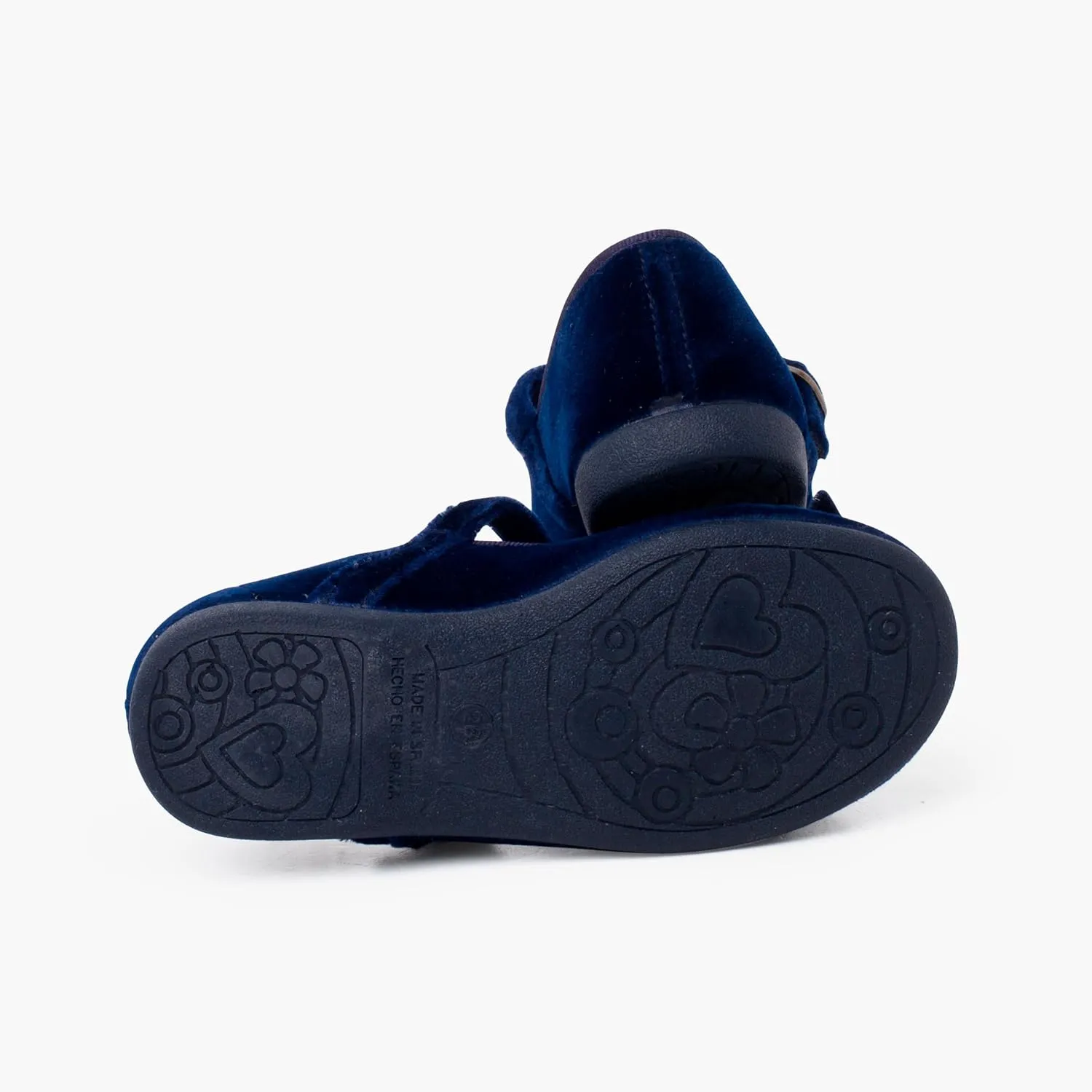 Velvet Mary Janes Girls with Bow
