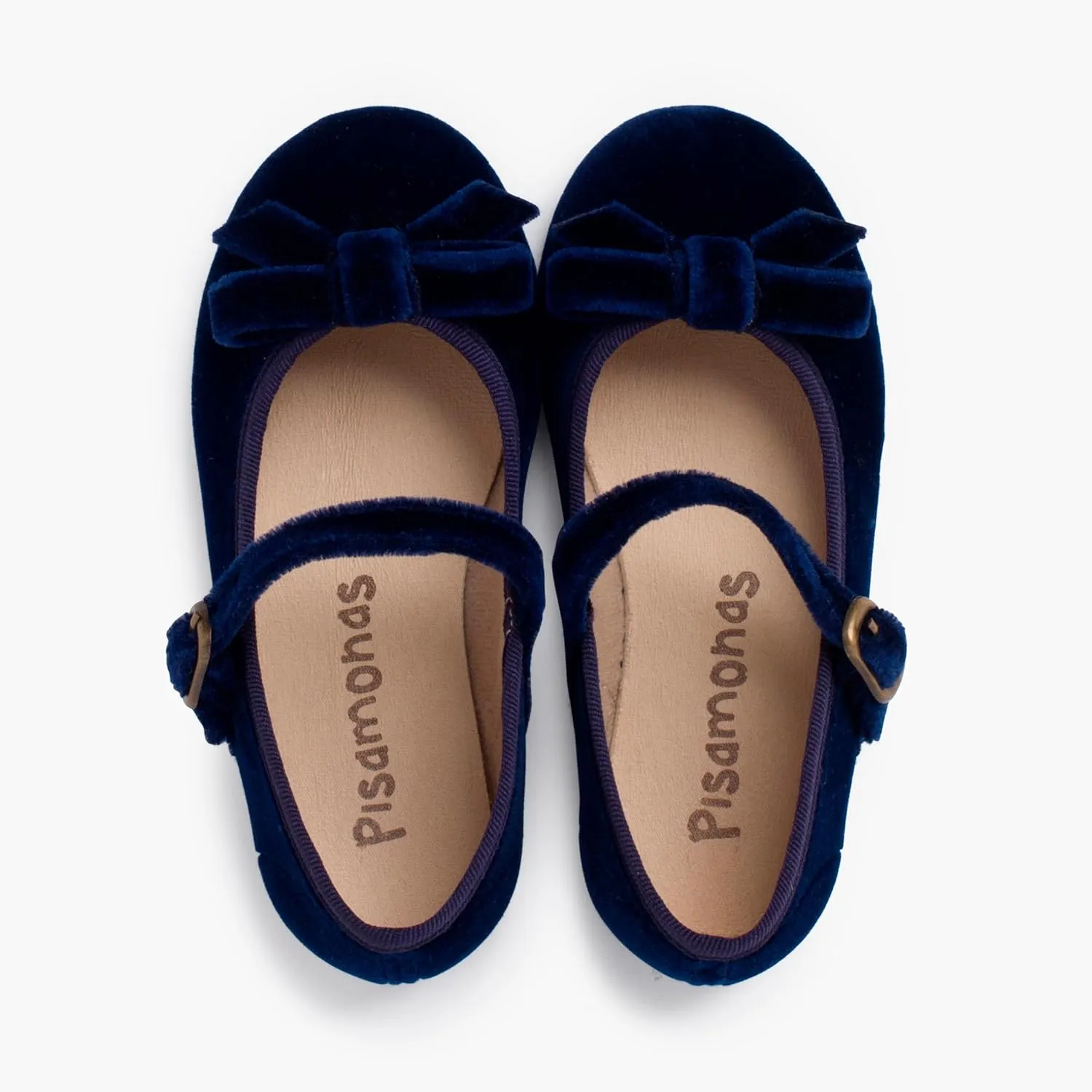 Velvet Mary Janes Girls with Bow