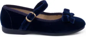 Velvet Mary Janes Girls with Bow