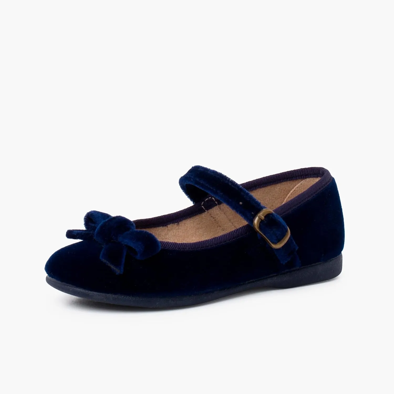 Velvet Mary Janes Girls with Bow