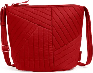 Vera Bradley Women's Cotton Bucket Crossbody Purse
