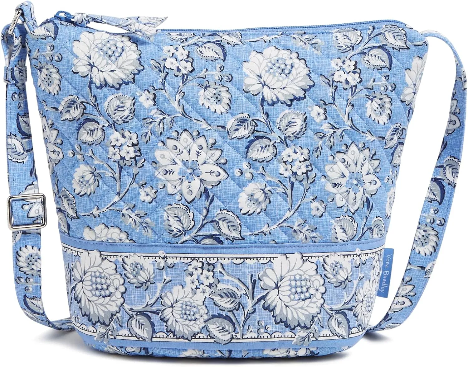 Vera Bradley Women's Cotton Bucket Crossbody Purse