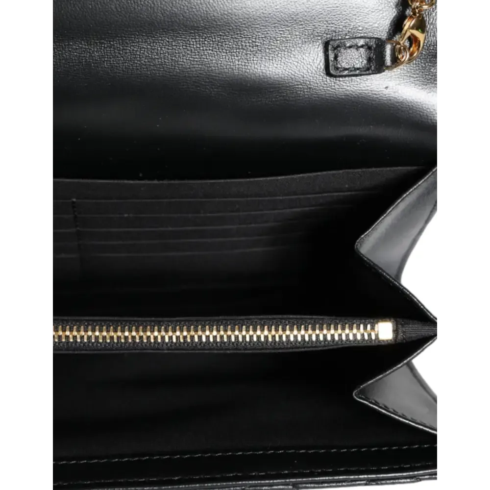 Versace Black Quilted Nappa Leather Crossbody Shoulder Bag