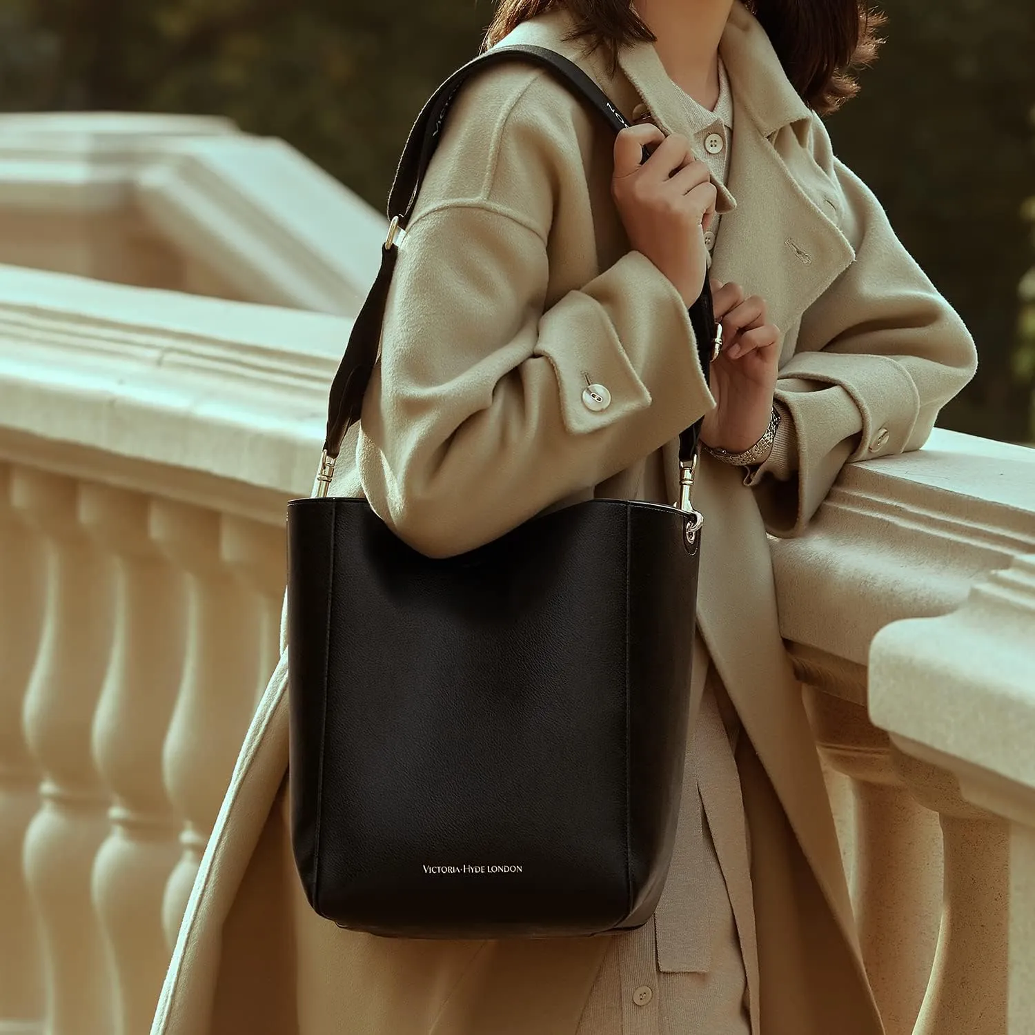 VICTORIA HYDE Fashion Bucket Bags, Women Leather Handbags, Large Shoulder Bag