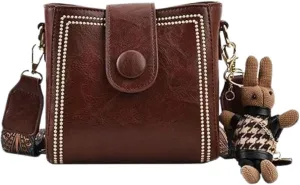 Vintage Fashion Bag, Vintage Retro Crossbody Bags for Women, Bucket Bag with Adjustable Wider Shoulder Strap