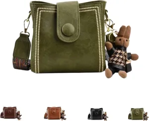 Vintage Fashion Bag with Adjustable Wider Shoulder Strap, Vintage Retro Small Water Bucket Bag