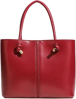 Vintage Knotted Handle Bucket Bag Large Capacity - Single-Shoulder, Crossbody, & Hand Carry Tote Bag