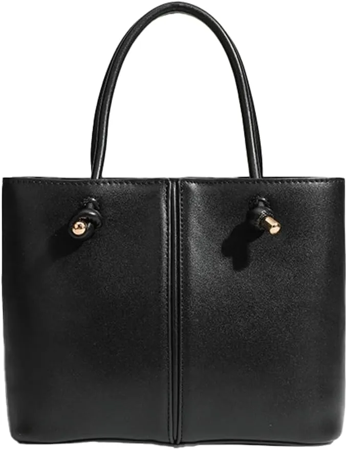 Vintage Knotted Handle Bucket Bag Large Capacity - Single-Shoulder, Crossbody, & Hand Carry Tote Bag