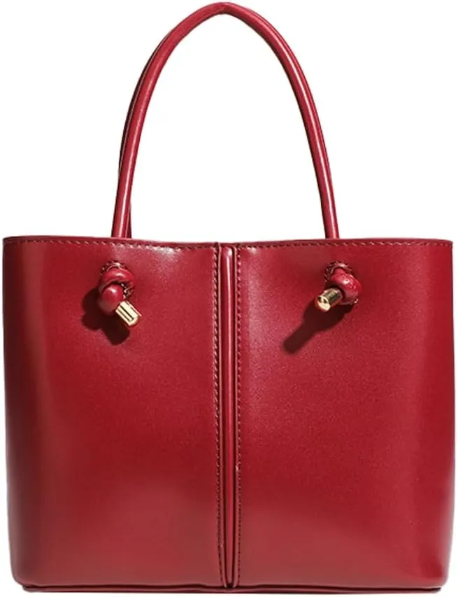 Vintage Knotted Handle Bucket Bag Large Capacity - Single-Shoulder, Crossbody, & Hand Carry Tote Bag