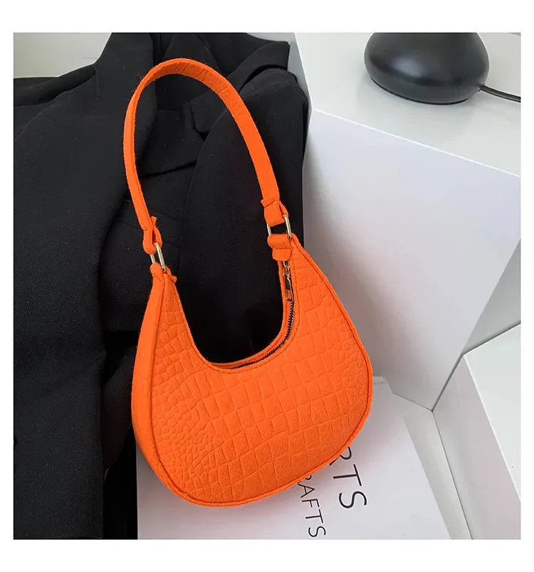 Vintage Korean Solid Dumpling Underarm Bag