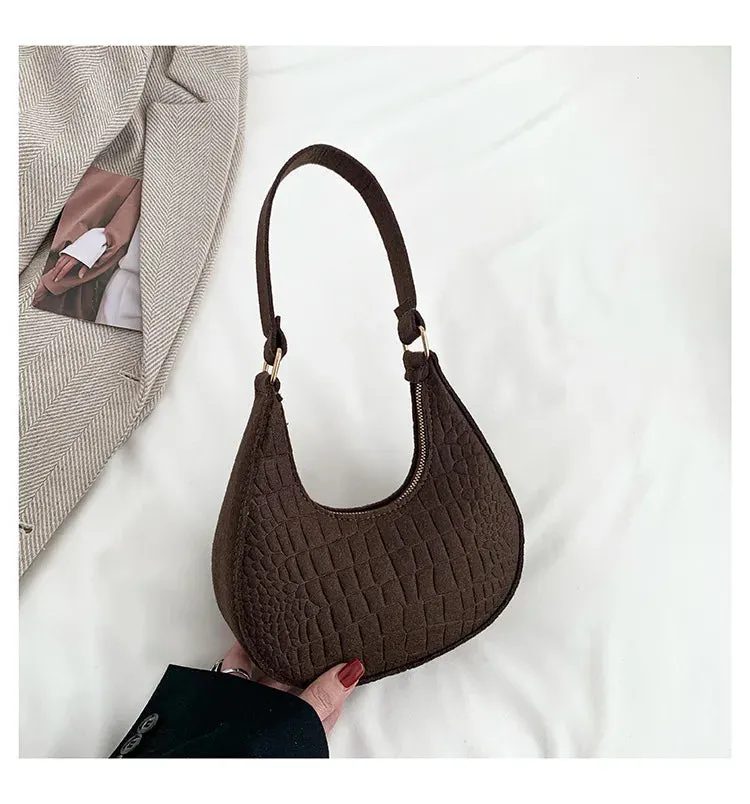 Vintage Korean Solid Dumpling Underarm Bag