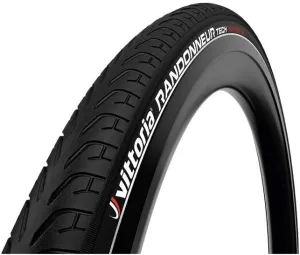 Vittoria Randonneur Tech G2.0 Clincher (with reflect) [Randonneur Tech G2.0 (Rigid)] All Black Reflective Sidewall [Casing: Nylon 33TPI]