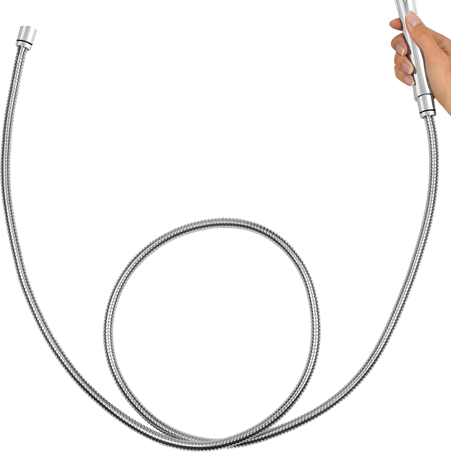 Waterpik High Pressure Hand Held Shower Head With Hose, PowerPulse Massage 7-Mode & HOS-960M Ultra-Flexible Replacement Metal Shower Hose, Extra Long for Handheld Shower Heads