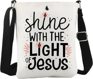 WCGXKO Bible Verse Gift Shine with the Light of Jesus Christian Gifts Inspirational Religious Gifts Bible Accessories