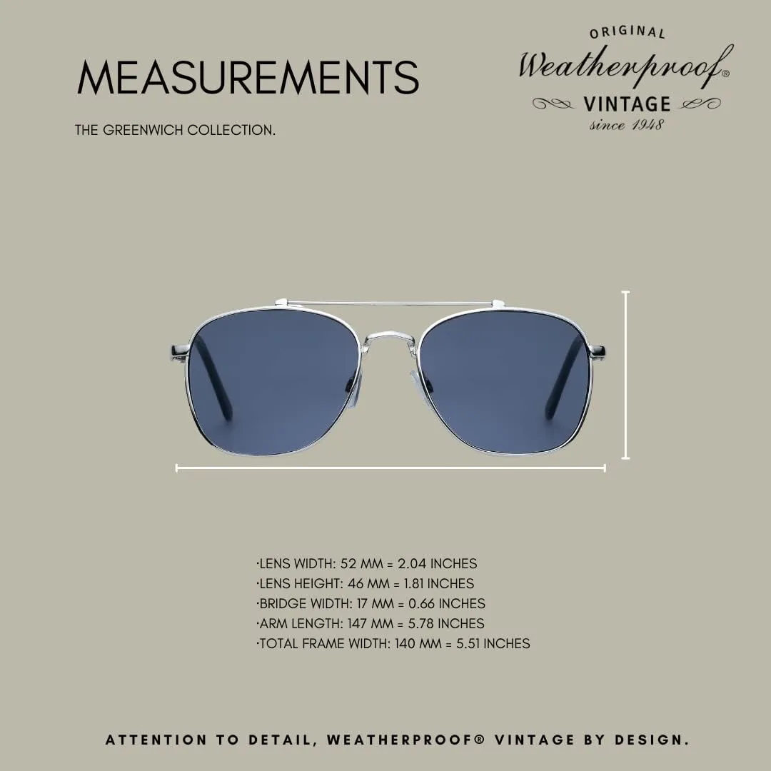 Weatherproof Vintage Designer Sunglasses for Men, UV400 Protection, Durable Metal Square Aviator Frame