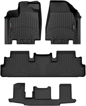 WeatherTech Custom Fit FloorLiners for QX60, Pathfinder - Full Set (441698-1-2-3), Black