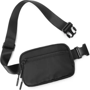 WESTBRONCO Fanny Packs for Women Men, Belt Bag with 4 Zipper Pockets, Fashion Waist Packs, Lightweight Crossbody Bags with Adjustable Strap for Workout/Running/Hiking