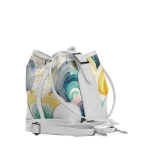 White Bucket Bags Scribbles
