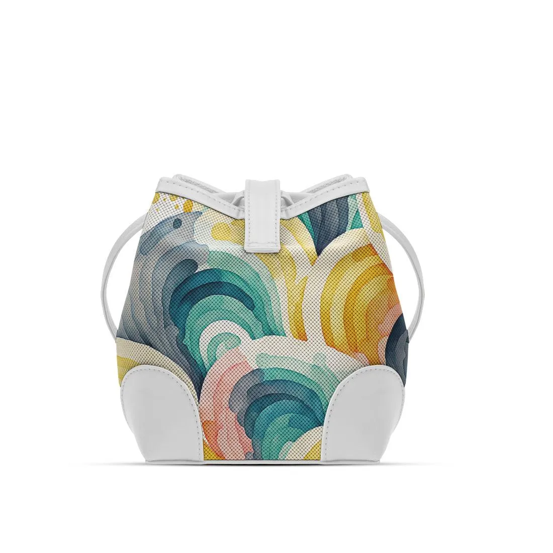 White Bucket Bags Scribbles