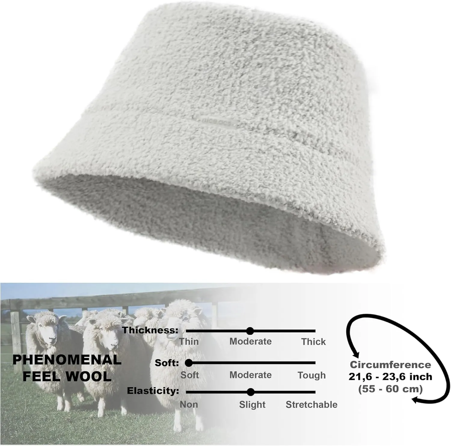 White Fuzzy Bucket Hat for Women - Winter Faux Fur Bucket Hat - Fluffy Sherpa Bucket Hats for Women