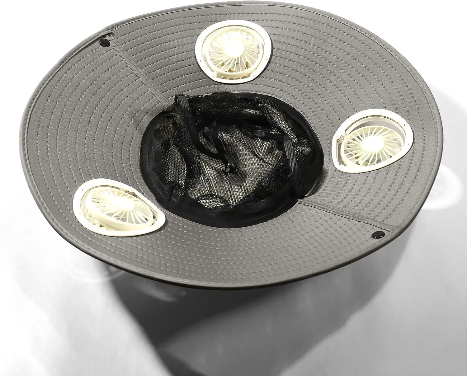 Wide Brim Solar Fan Outdoor Fishing Hat-Solar & USB Charging Big Head, Outdoor Fishing Sun Hat with Removable for Men