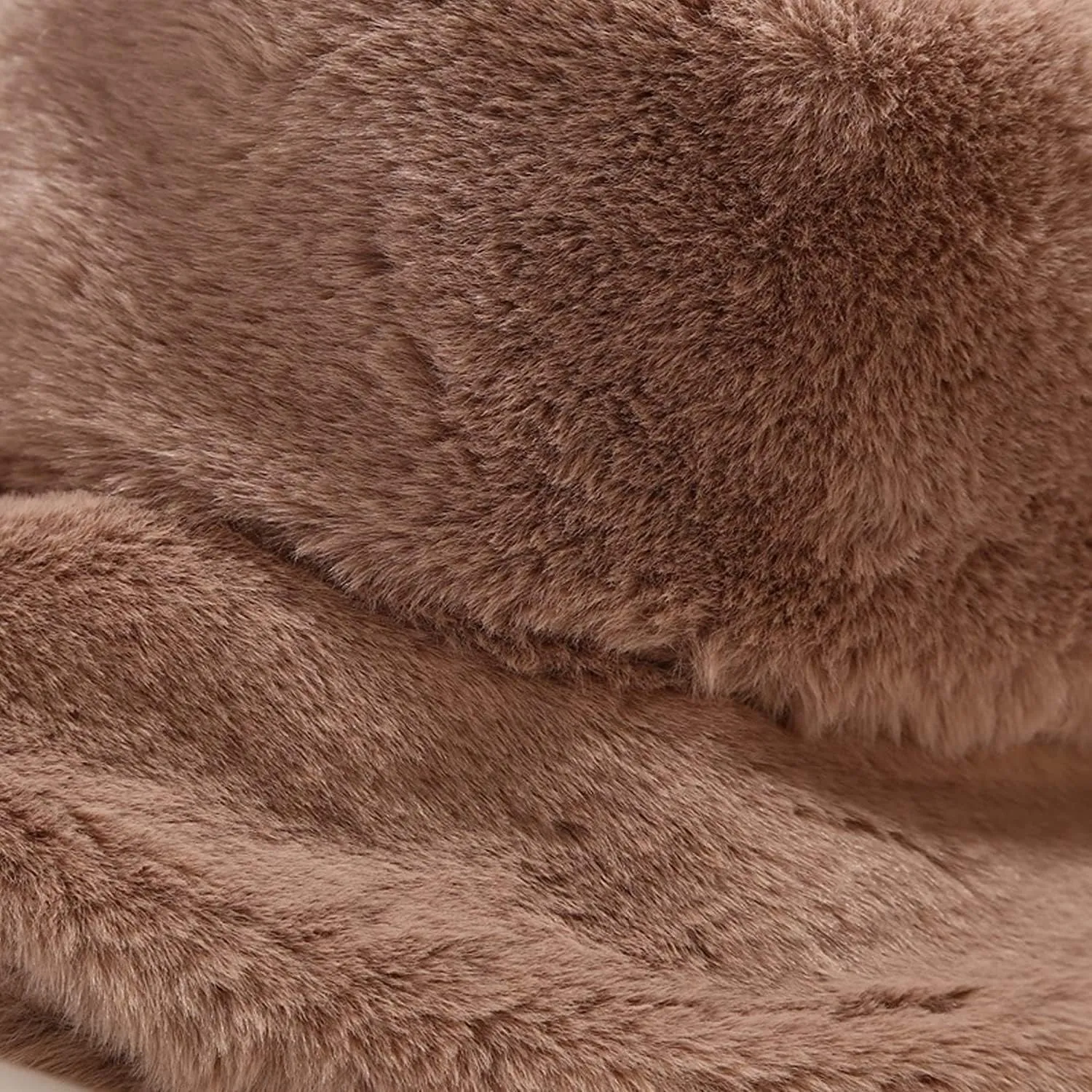 Winter Faux Fur Furry Bucket Hat Fluffy Fuzzy Warm Hat Plush Fisherman Hat for Women Men Teens Girls